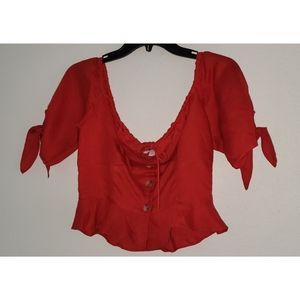 Red Carter Top -  Color-Red
